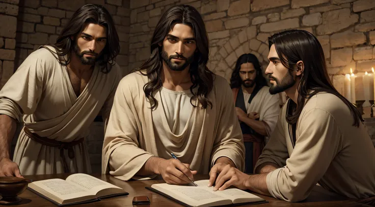 give me images of men like Jesus&#39; apostles. Coloque Jesus