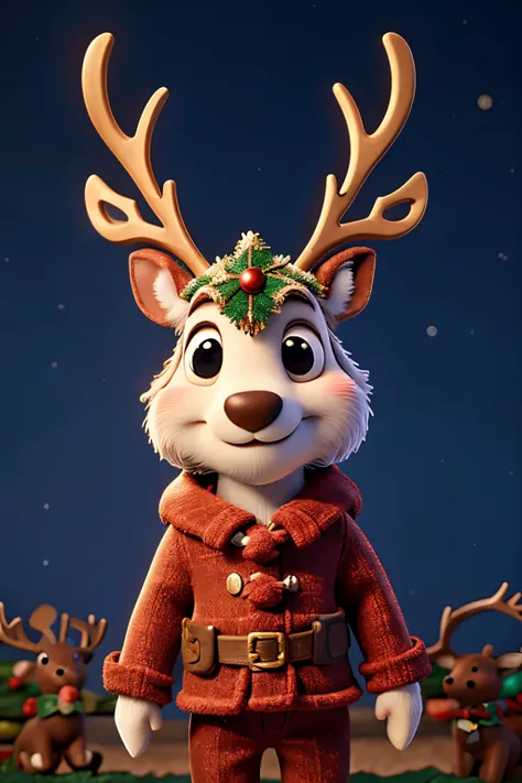 Reindeer in Christmas costume