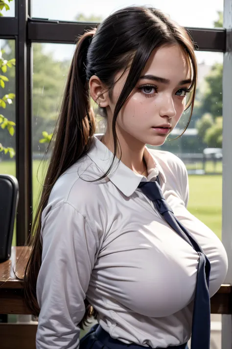 (RAW photo: 1.2), (photorealism: 1.4), top quality, beautiful detailed girl, huge file size, high resolution, 8k wallpaper, fine detail, highly detailed ticker uniform 8k wallpaper, hyper realistic, super detail, masterpiece, 16 year old girl, very detaile...