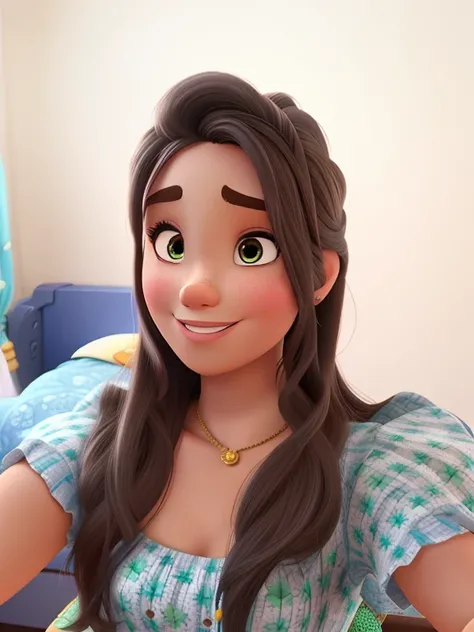 Uma mulher estilo disney pixar, alta qualidade, melhor qualidade