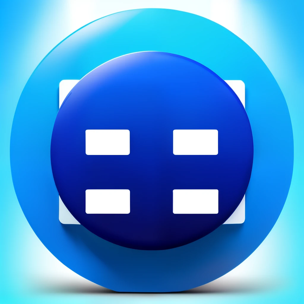 Generate Social Network Blue Icon