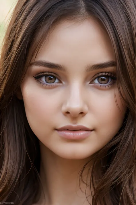 arafed woman, body shot, sexy girl with light brown, sophie mudd, brown hair and large eyes, super realistic, 4k, violet myers, natural makeup, looking directly at the camera, face with artgram, subtle makeup, cute girl, sexy pose, brunette goddess, high d...