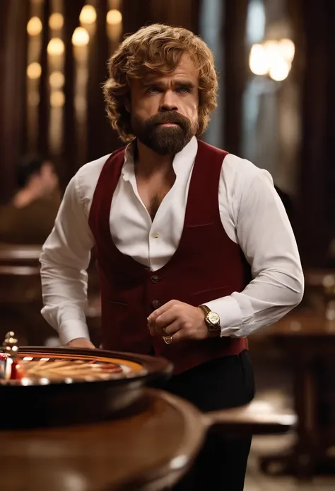 The image is of Tyrion enjoying a lively game of darts at a crowded tavern,Game of Thrones TV series,Tyrion Lannister, a prominent character from “Game of Thrones,” is distinctive for his short stature due to dwarfism, but he more than compensates with his...