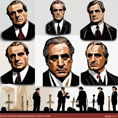 Don Vito Corleone has a distinctive and memorable appearance that adds to his powerful presence.
1. Bald Head: Don Vito Corleone is depicted as having a bald head, which is often seen as a symbol of his wisdom and authority. His smooth and clean-shaven sca...