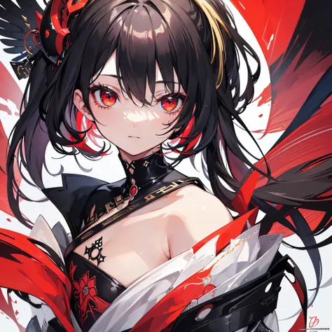 (masterpiece, top quality, best quality, official art, beautiful and aesthetic:1.2),
cateyes,1girl, solo,upper body,red eyes,
extreme detailed,highest detailed, optical mixing, playful patterns, lively texture, unique visual effect