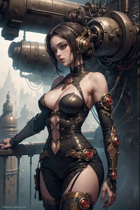 (masterpiece,top quality,best quality,official art,beautiful and aesthetic:1.2),
1girl,mechanical arms,
steampunk,