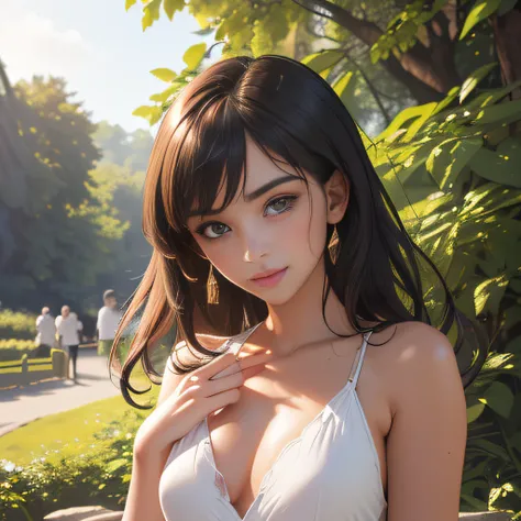 (Extremely detailed 8k wallpaper:2), (photo:2), (24 years old soigne Beautiful girl:2), (gives a lecture to friends:2), detailed (Face and eyes), (hyper realistic:1), (highly detailed:1), (epic realistic:1), rim light, (maximum details:1), cozy, (fullbody:...