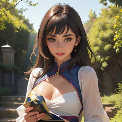 (Extremely detailed 8k wallpaper:2), (photo:2), (22 years old soigne Beautiful girl:2), (gives a lecture to friends:2), detailed (Face and eyes), (hyper realistic:1), (highly detailed:1), (epic realistic:1), rim light, (maximum details:1), cozy, (fullbody:...