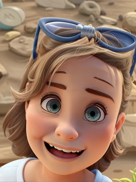 Uma menina estilo Disney pixar, alta qualidade, melhor qualidade