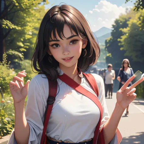 (Extremely detailed 8k wallpaper:2), (photo:2), (26 years old soigne Beautiful girl:2), (gives a lecture to friends:2), detailed (Face and eyes), (hyper realistic:1), (highly detailed:1), (epic realistic:1), rim light, (maximum details:1), cozy, (fullbody:...