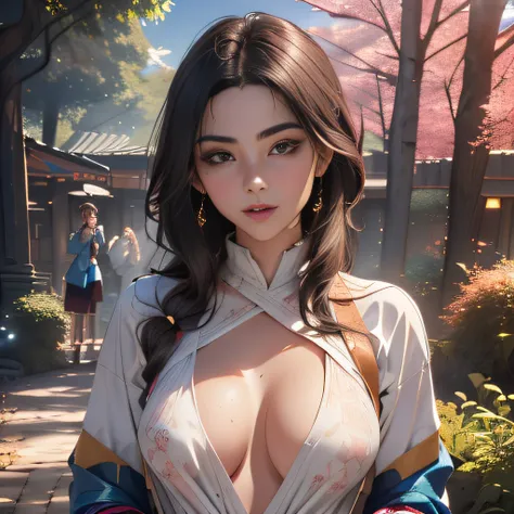 (Extremely detailed 8k wallpaper:2), (photo:2), (26 years old soigne Beautiful girl:2), (gives a lecture to friends:2), detailed (Face and eyes), (hyper realistic:1), (highly detailed:1), (epic realistic:1), rim light, (maximum details:1), cozy, (fullbody:...