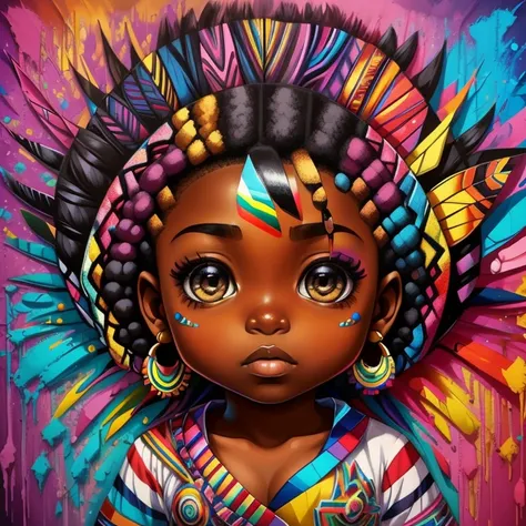 (Borboleta),  Eduardo Kobra acolchoamento ,multidimensional geometric PORTRAIT wall, arte, chibi, pele negra, 
yang08k, lindo, colorido,
obras-primas, qualidade superior, melhor qualidade, arte oficial, beautiful and aesthetic,