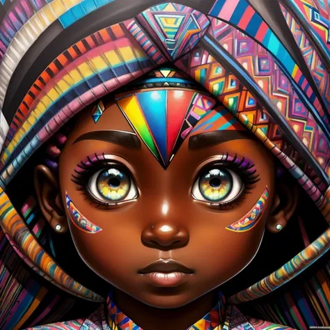 (Borboleta),  Eduardo Kobra acolchoamento ,multidimensional geometric PORTRAIT wall, arte, chibi, pele negra, 
yang08k, lindo, colorido,
obras-primas, qualidade superior, melhor qualidade, arte oficial, beautiful and aesthetic,