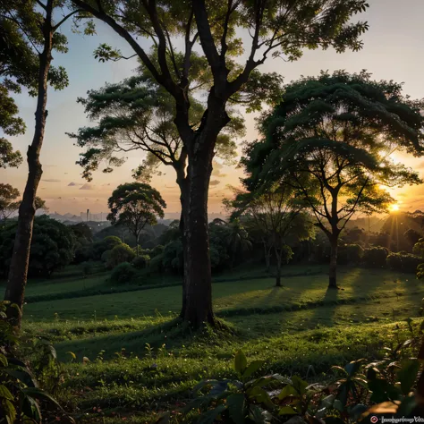 Eu Gualter morais  numa floresta de outono durante o por do sol