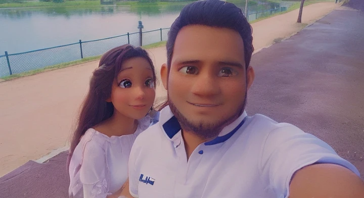 High quality lovely couple 3D photo  quality and beautiful and mooment lovely