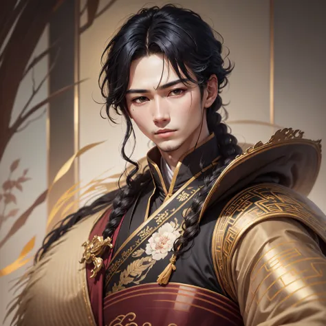 The prince wearing Hanfu, noble, handsome, with perfect facial features, black hair, black eyes, high resolution, extremely high resolution, adding details, enhancing clarity, enhancing details, close-up --auto --s2