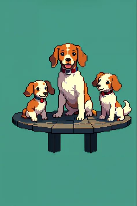 (Masterpiece, Best Quality, Best Quality), Pixel, Pixel Art, Cute Puppies, Dachshund, 1 Dog, Full Body, Plain Background, Single Pet