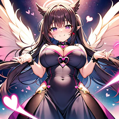 kawaii faces　　bich　Angle from directly below　　Colossal tits　Seduction poses　Bursting smile　　heart mark　Heart emblem　　Pink Mist　　　　Charm Magic　all pink room　hearts are flying towards me　Angle of being hugged　heart mark collar　Harpy　Erotic dresses