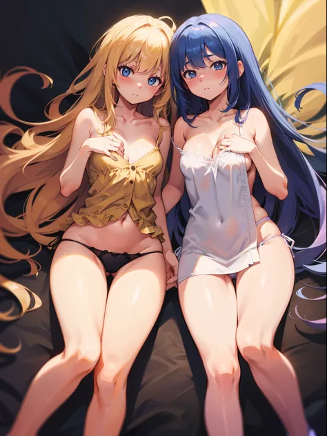 Naked small cloth、Small、Sheer are visible、The areol、fissure、bottom less、hide the chest with your hands、cute little、blushed、cleavage of the breast、thighs thighs thighs thighs、no brassiere、witheout panties、high-level image quality、Vivid、high detal