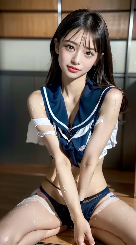 (((32ｋ,high detal,high-detail、​masterpiece,Attention to detail,full body Esbian,独奏))),Raw photo & realistic atmosphere,beautiful dark blue eyes,Detailed mouth,Glossy lips,Detailed eyebrows,Eyes drawn in detail with soft white skin that shines in every deta...