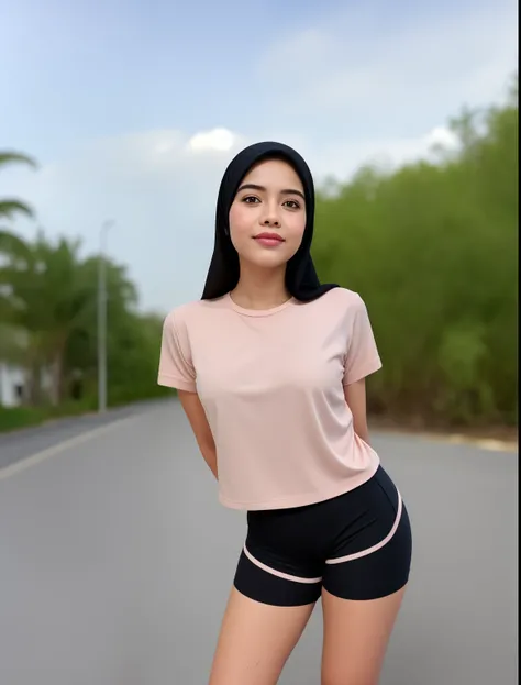 malay girl wearing hijab, beautifull hand, perfect hand, realistic hand, malay girl wearing hijab, 48 Years Old beautiful woman. ((lace bra and panties)),(bigger boobs),((look down at the camera and open mounth closed eyes))., Emphasize ass, biggerchest, b...