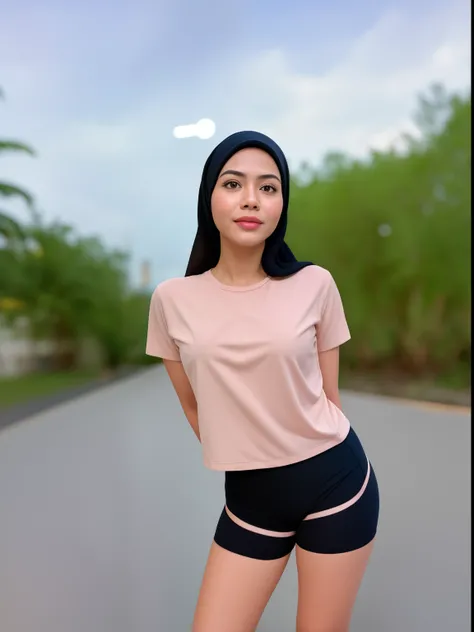 malay girl wearing hijab, beautifull hand, perfect hand, realistic hand, malay girl wearing hijab, 48 Years Old beautiful woman. ((lace bra and panties)),(bigger boobs),((look down at the camera and open mounth closed eyes))., Emphasize ass, biggerchest, b...