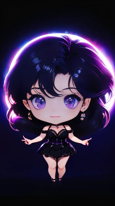 (chibi) (ultra-detailed,photorealistic:1.2), hdr, professional, vivid colors, bokeh, 3d rendering, sexy chibi girl, solo, purple...