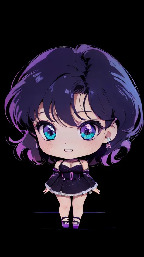 (chibi) (ultra-detailed,photorealistic:1.2), hdr, professional, vivid colors, bokeh, 3d rendering, sexy chibi girl, solo, purple...