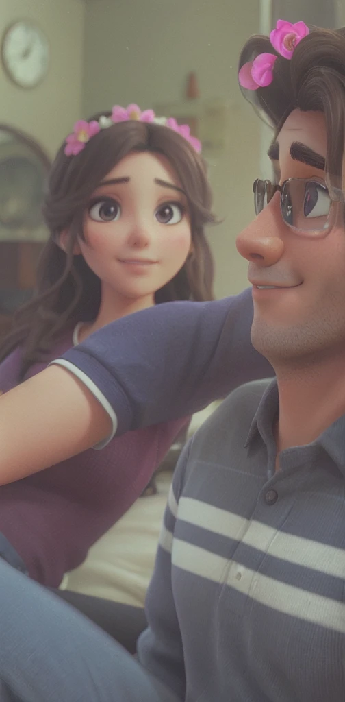 Realistic  lovely couple beautiful high quality 3D