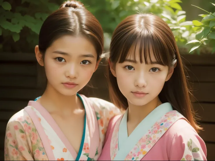 Beautuful Women、18year old 、head shot、80mm、Wearing Japanese clothes、Japanese houses