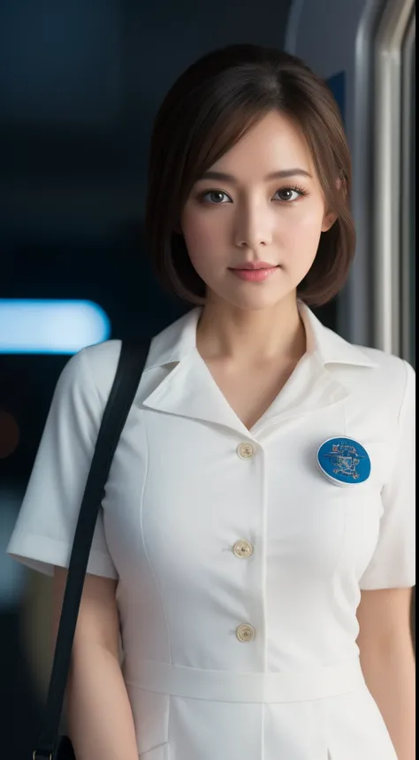 Ultra Detail, High resolution, ultra-detailliert, Best Quality, amazing, of the highest quality,Unified 8K wallpapers, Cinematic lighting, Stewardess