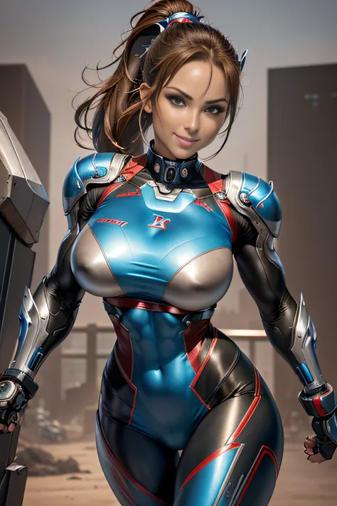 Textured skin, Super Detail, high details, High quality, Best Quality, hight resolution, 1080p, hard disk, Beautiful,(Iron Patriot),beautiful cyborg woman,Mecha Cyborg Girl,Battle Mode,Girl with a Mecha Body,mecha-armored,Fulll body Shot,Girl with a Mecha ...