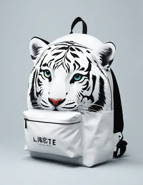 Product design，Poster design，（little white tiger backpack），