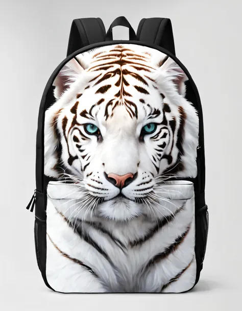 product design，poster design，（little white tiger backpack），