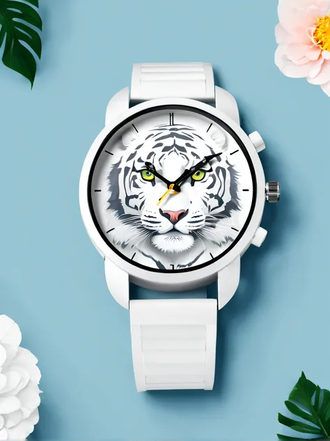 Product design，Poster design，（Little white tiger creative watch），