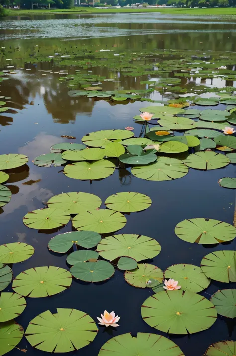 The meandering lotus pond above，What catches the eye are the leaves of the fields。High leaf yield。in the middle of the leaves，Scattered white flowers，Open，You Duo&#39;er&#39;s shy beating；like a pearl，Another example is the stars in the blue sky。A gentle b...