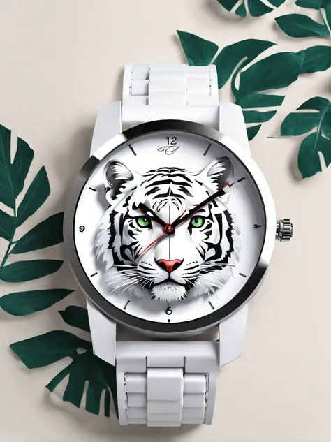 Product design，Poster design，（Little white tiger creative watch），