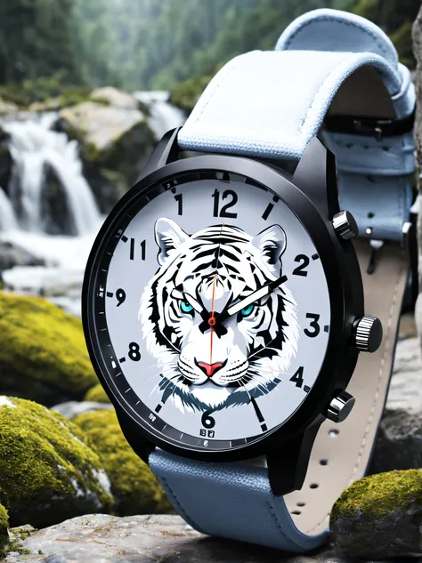 Product design，Poster design，（Little White Tiger Creative Mountaineering Watch），