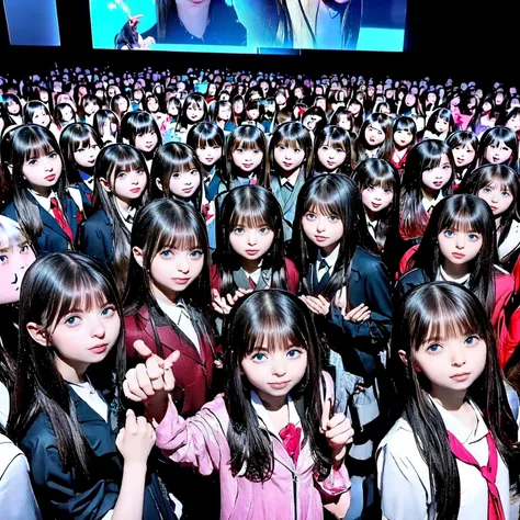 raw photo、(((multiple girls))),((((6+girls)))),((((100girls)))),(((1000girls)))、((((100 girls))))、(((crowd shot))),women only、th...