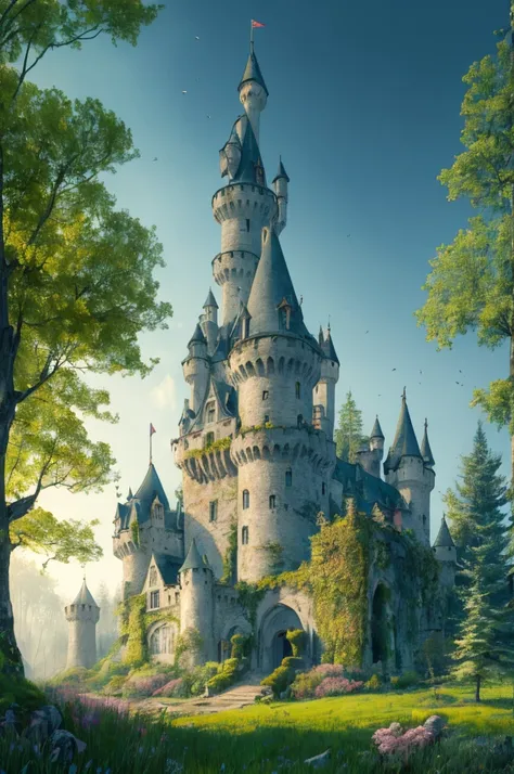 fairytale castle in the forest