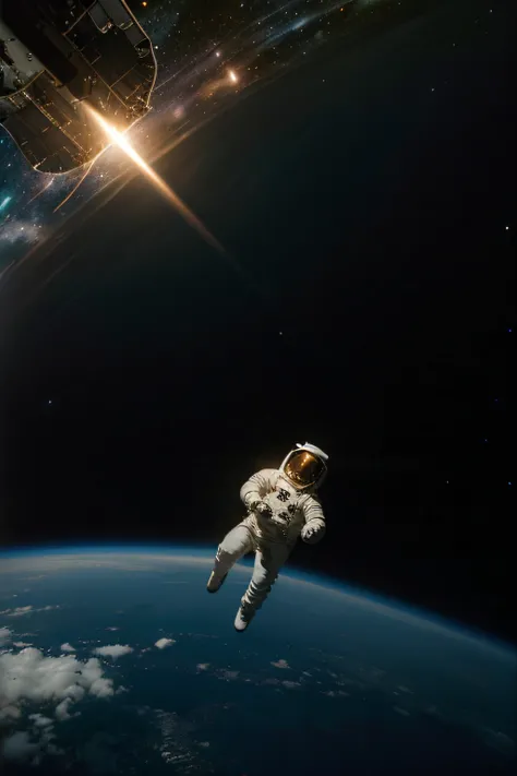 astronaut lost in the middle of space