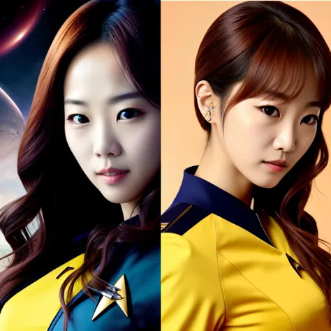 Taeyeon, star trek voyager uniform, realistic