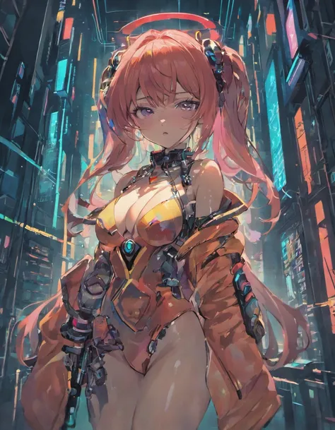 A cyberpunk gamer girl NSFW