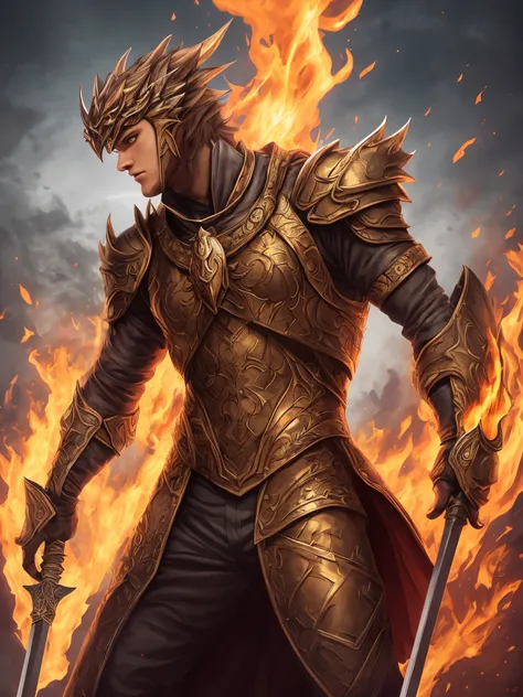 1. Imperius - human-dragon hybrid. He has thick, golden hair, which smoothly transition into scaly parts on his back and arms. His eyes resemble bright, hot flames. Imperius wields a two-handed sword, capable of creating rings of fire, who surround his opp...