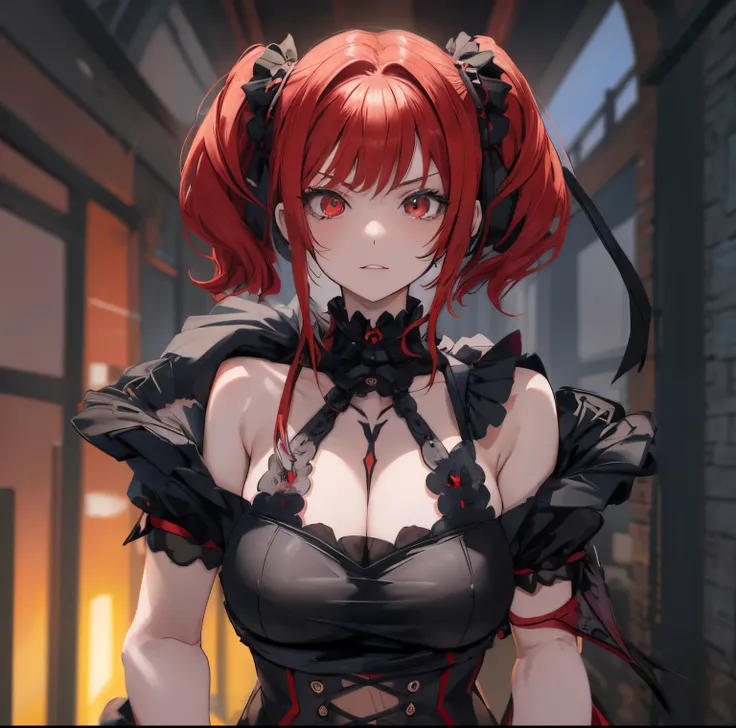 Anime girl with red hair and black gloves posing for the camera..., Arte detallado de alta calidad 8K, Arte detallado del anime digital, 2. 5 d cgi anime fantasy artwork, seductora chica de anime, Photorealistic rendering of Anime Girl, 8k octae render fot...