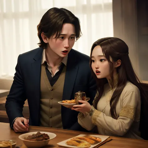 Rory Culkin sendo o king+ Han soo Hee em uma cena de Luta