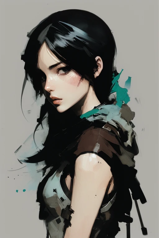 (style of ashley wood), 1girl