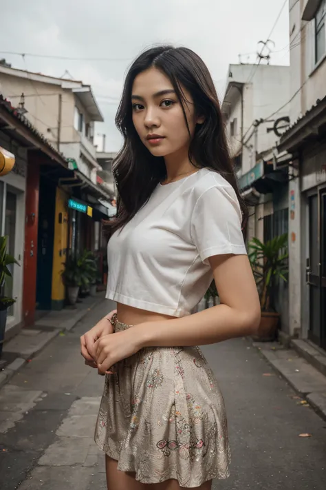 (8k, ultra high res:1.1) nguyen, an 18-year-old vibrant vietnamese girl, exudes youthful charm in a modern vietnamese-inspired o...