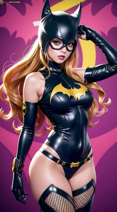 Batgirl sexy de DC Comics, Obra maestra, La mejor calidad, abstracto, psicodelic, neon, (honeycomb pattern), (creativo:1.3), sy3, SMM, fantasy00d