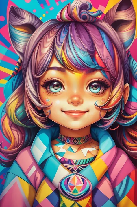 (Lulu of Pumerania ),(happy)),(2ear)), Eduardo Kobra padding ,wall PORTRAIT geometric multidimensional, art, chibi,
yang08k, beautiful, colorful,
masterpieces, top quality, best quality, official art, beautiful and aesthetic,